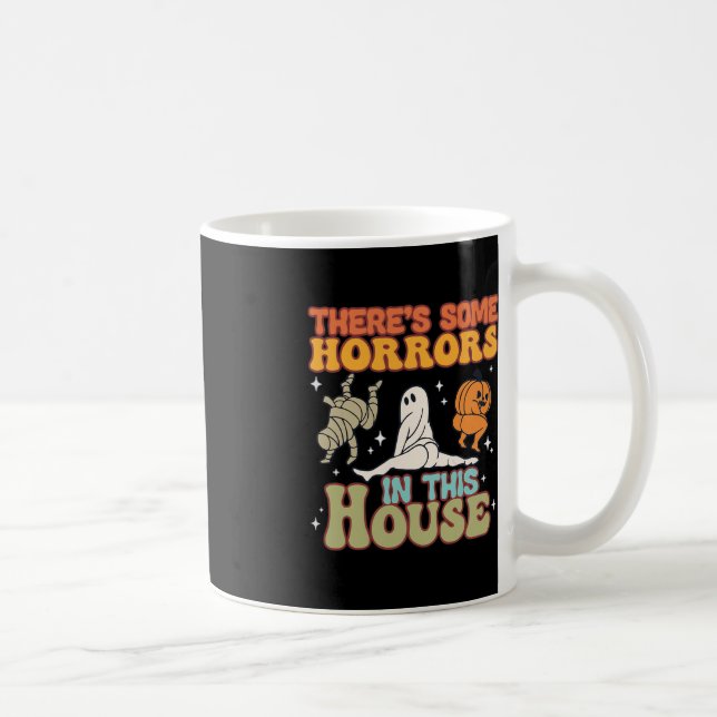 Caneca De Café Há alguns horrores nesta casa Ghost Pumpkin H (Direita)