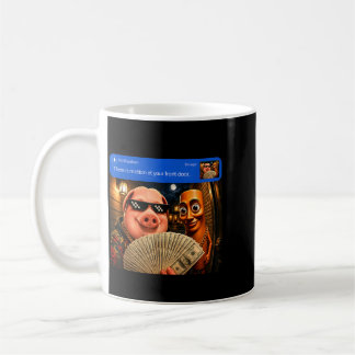 Caneca De Café Há movimento na porta da frente tung tung tung joh