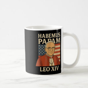Caneca De Café Habemus Papam Papa Leo Xiv Bandeira Americana
