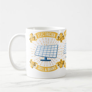 Caneca De Café Habilidades e Cérebro Eletricista Engenheiro Eletr