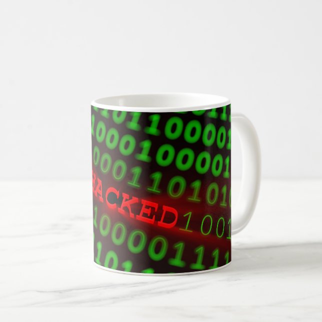 Caneca De Café Hackeado (Frente Esquerda)