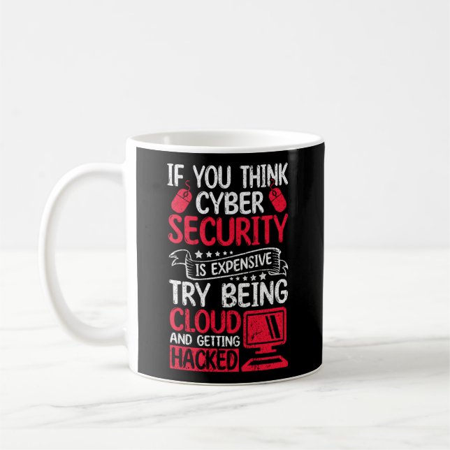Caneca De Café Hacker Branco Para Cyber Warrior E Hacker Ético (Esquerda)