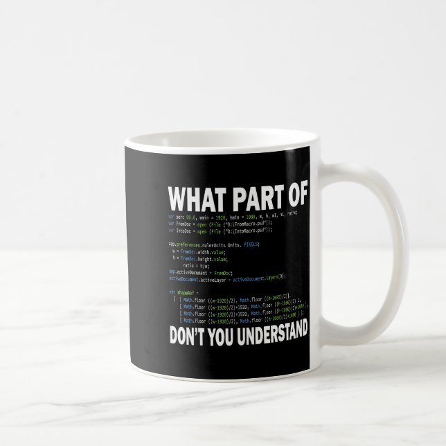 Caneca De Café Hacker Computer Programmer Apparel Coding What Par (Direita)