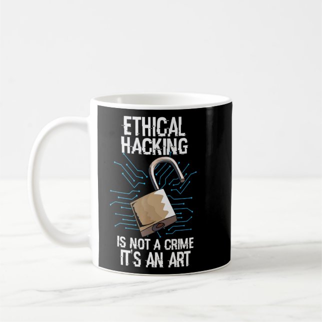 Caneca De Café Hackers Éticos Não São Crimes Hackers Online (Esquerda)