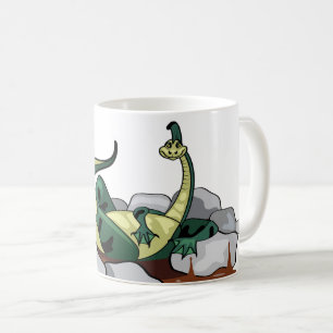 Caneca De Café Hadrosaurus Relaxando Em Uma Jacuzzi.