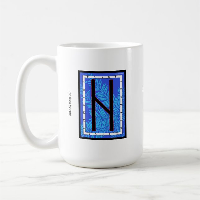 Caneca De Café Hagalaz Rune Mug - Mude! (Esquerda)