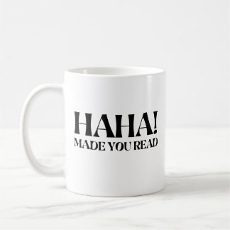 Caneca De Café Haha fez você ler
