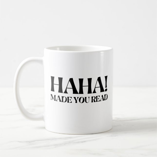 Caneca De Café Haha fez você ler (Esquerda)