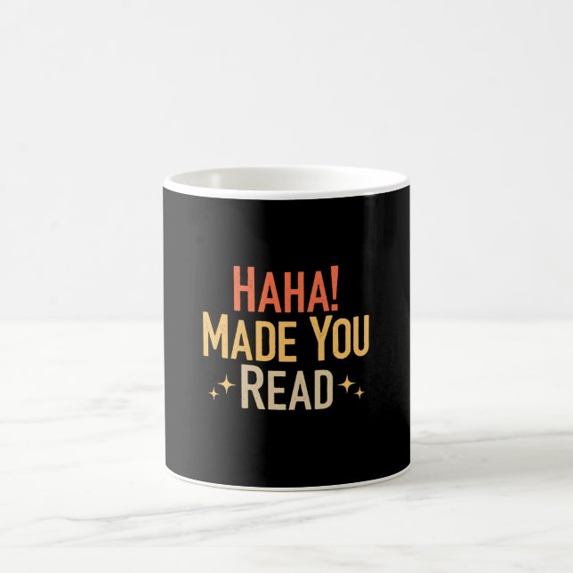 Caneca De Café Haha Fez Você Ler (Centro)