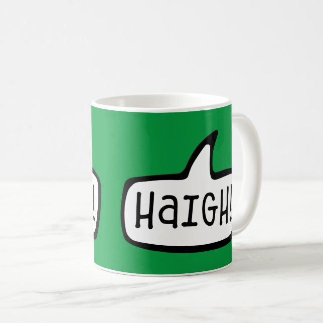 Caneca De Café Haigh! Saudação gaélica irlandesa, Olá, Olá, Irlan (Frente Esquerda)
