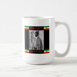 Caneca De Café Haile Selassie o leão de Judah, Jah Rastafari