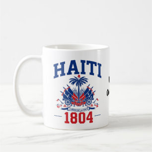 Caneca De Café Haiti 1804 Bandeira Vintage Patriótica Gráfica Her