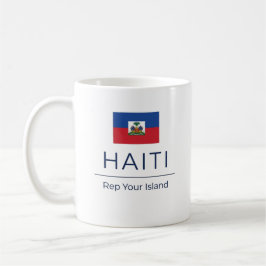 Caneca De Café Haiti Minimalista | Orgulho Diário