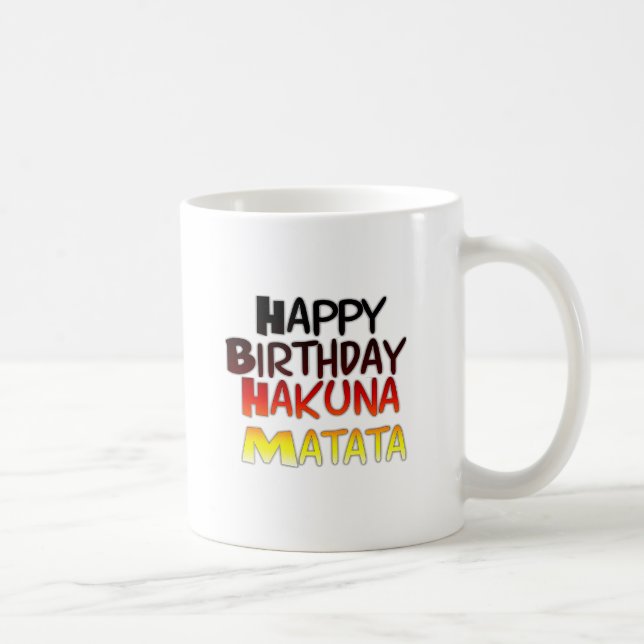 Caneca De Café Hakuna Matata Art Impressão (Direita)