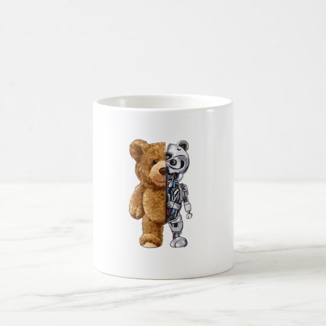 Caneca De Café Half Bear Half Robot (Centro)