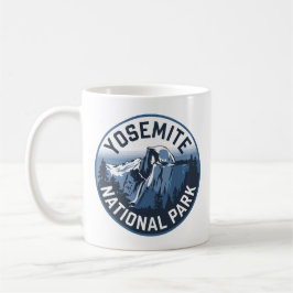 Caneca De Café Half Dome Yosemite Round Emblem