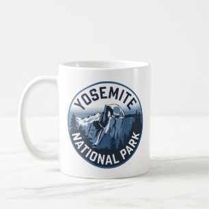 Caneca De Café Half Dome Yosemite Round Emblem