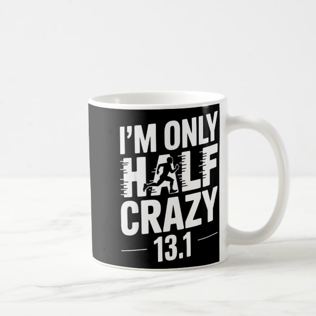Caneca De Café Half Marathon Art For Men Women 13.1 Half Marathon (Direita)