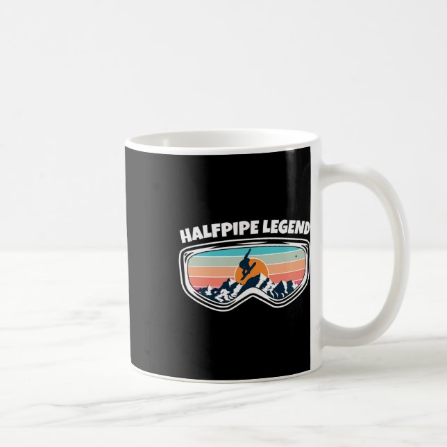 Caneca De Café Halfpipe Snowboard Goggggggggggggg como Halfpipe S (Direita)