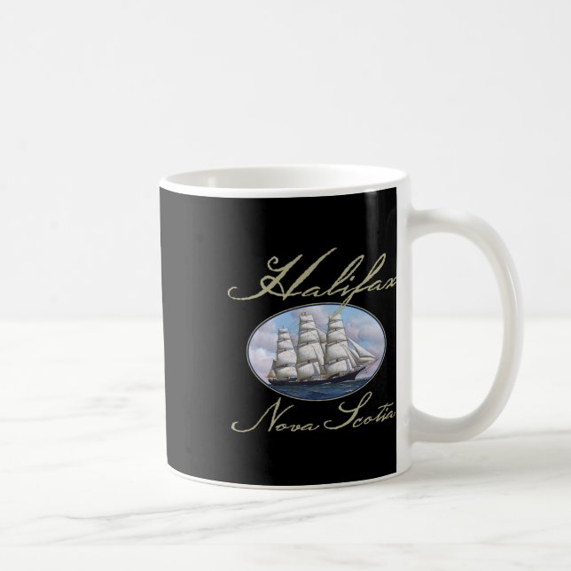 Caneca De Café Halifax Nova Scotia Clipper Ship  (Direita)