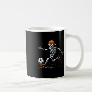 Caneca De Café Halloween 2025 Esqueleto Engraçado Jogador de Fute