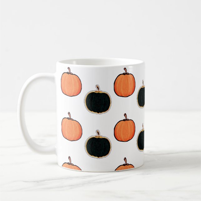 Caneca De Café Halloween/abóbora Latte Mug (Esquerda)