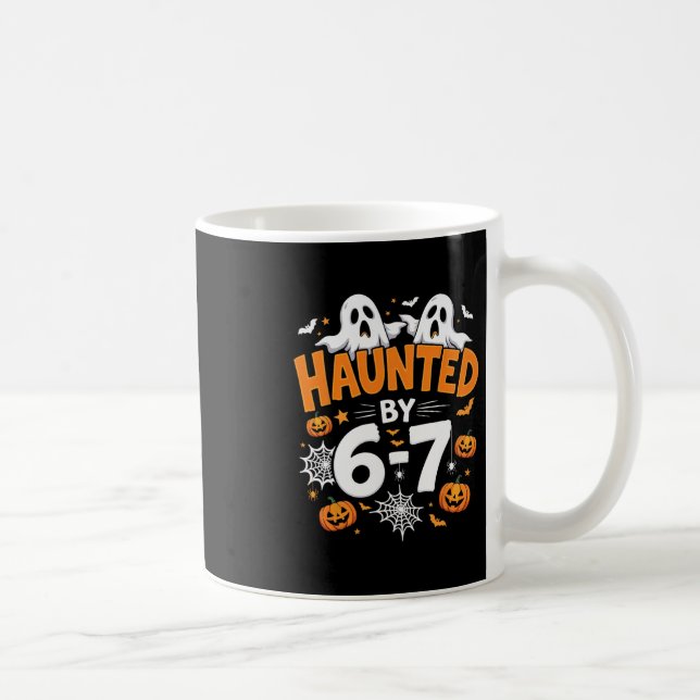Caneca De Café Halloween Assombrado 67 Seis Sete Meme 1 (20)  (Direita)