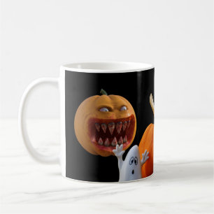 Caneca De Café Halloween assustador.