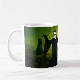 Caneca De Café Halloween assustador.