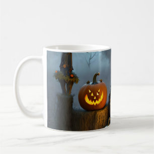 Caneca De Café Halloween assustador.