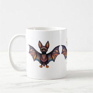 Caneca De Café Halloween Bat Alebrije