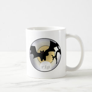 Caneca De Café Halloween Bats RIP