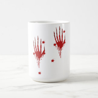 Caneca De Café "Halloween Bloody Hands Mug - Splater De Sangue As