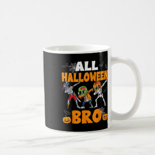 Caneca De Café Halloween Bro Dabbing Skeleton Jack O Lantern Boys