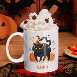 Caneca De Café Halloween Cat