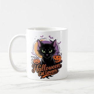 Caneca De Café Halloween Cat Lovers