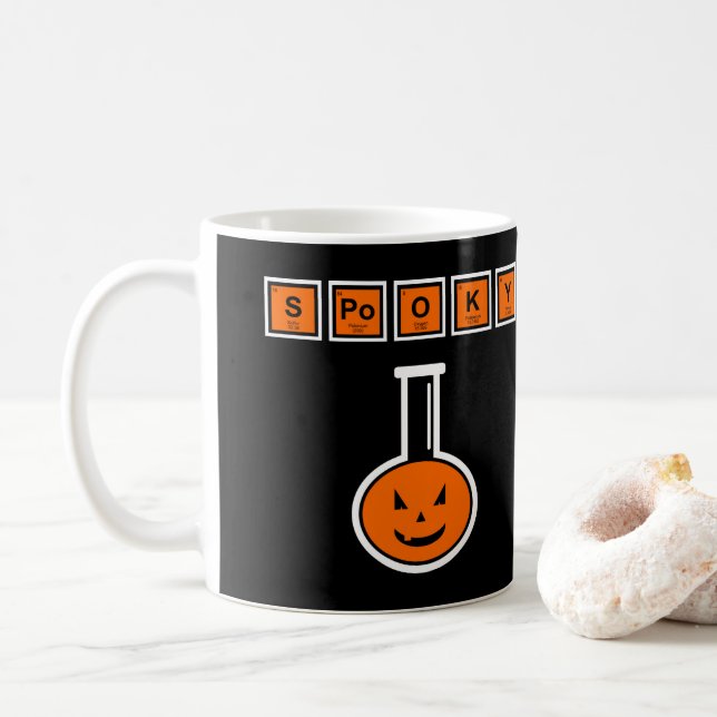 Caneca De Café Halloween Chemistry Spookin Pumpkin Coffee Mug (Com Donut)