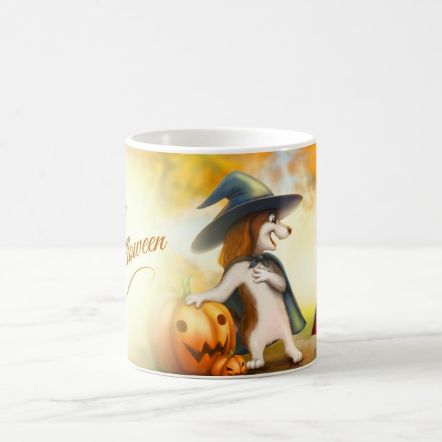 Caneca De Café Halloween cup with cute animals (Centro)