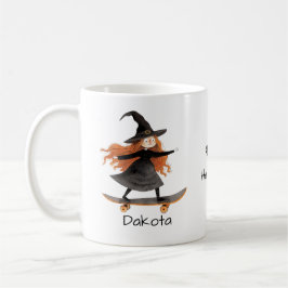 Caneca De Café Halloween Cute Skateboard Personalize