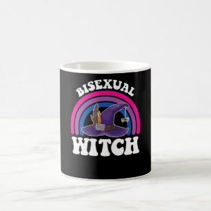 Caneca De Café Halloween da Bruxa Bi Orgulho Bissexual