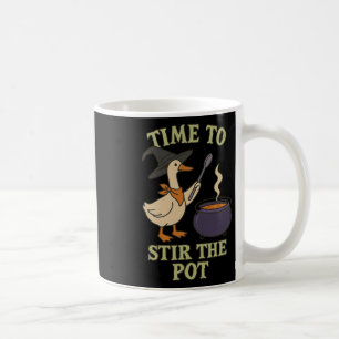 Caneca De Café Halloween Da Bruxa De Ganso Para Agitar O Pote