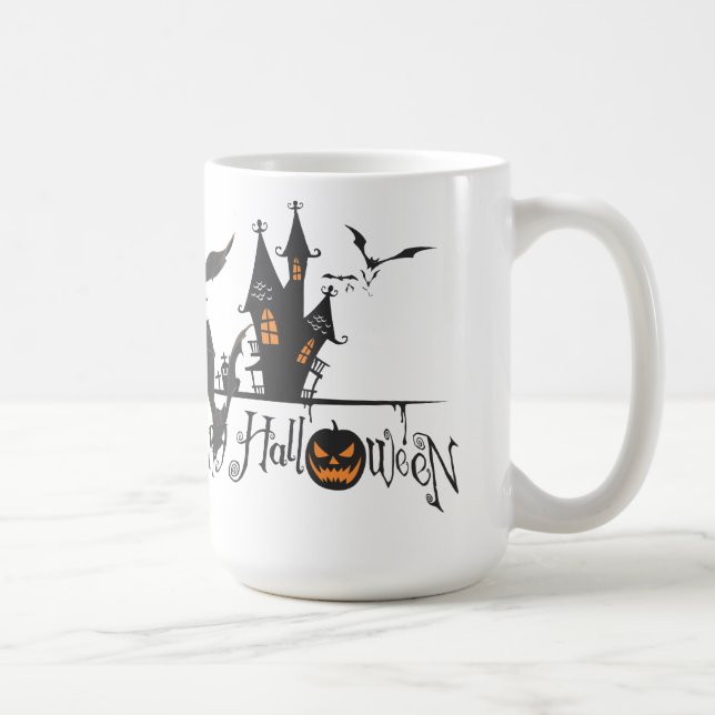 Caneca De Café Halloween da Casa Assombrada (Direita)