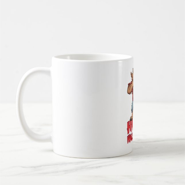 Caneca De Café Halloween Dabbing Werwolf Halloween Costume (Esquerda)