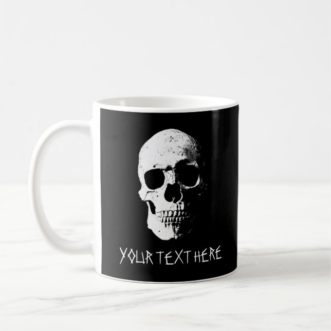 Caneca De Café Halloween de Modelo de Texto e Design personalizáv (Esquerda)