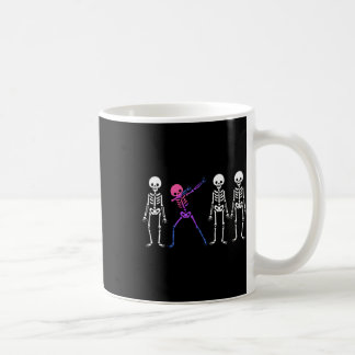 Caneca De Café Halloween De Orgulho Bi Sutil De Esqueleto Biológi
