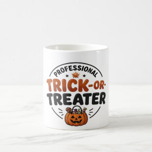 Caneca De Café Halloween de Quem Pede Doces Profissionalmente