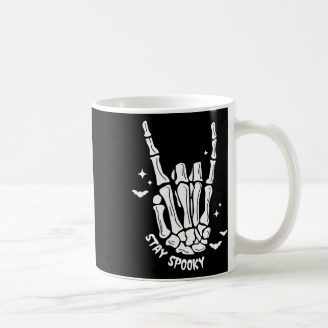 Caneca De Café Halloween de Skeleton assustador (Direita)
