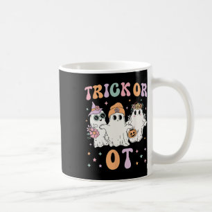 Caneca De Café Halloween De Terapia Ocupacional Ou De Truque
