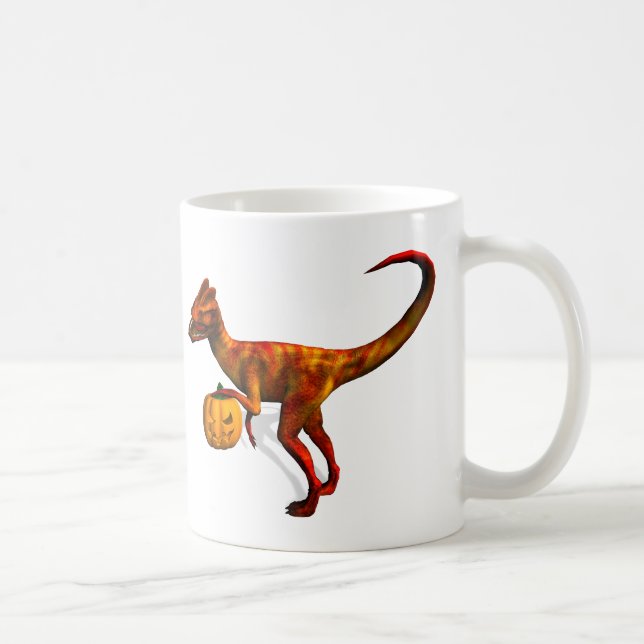 Caneca De Café Halloween Dilophosaurus (Direita)