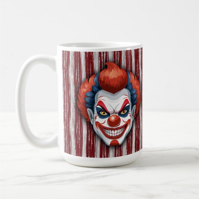 Caneca De Café Halloween do Carnaval de Palhaço Assustador (Esquerda)